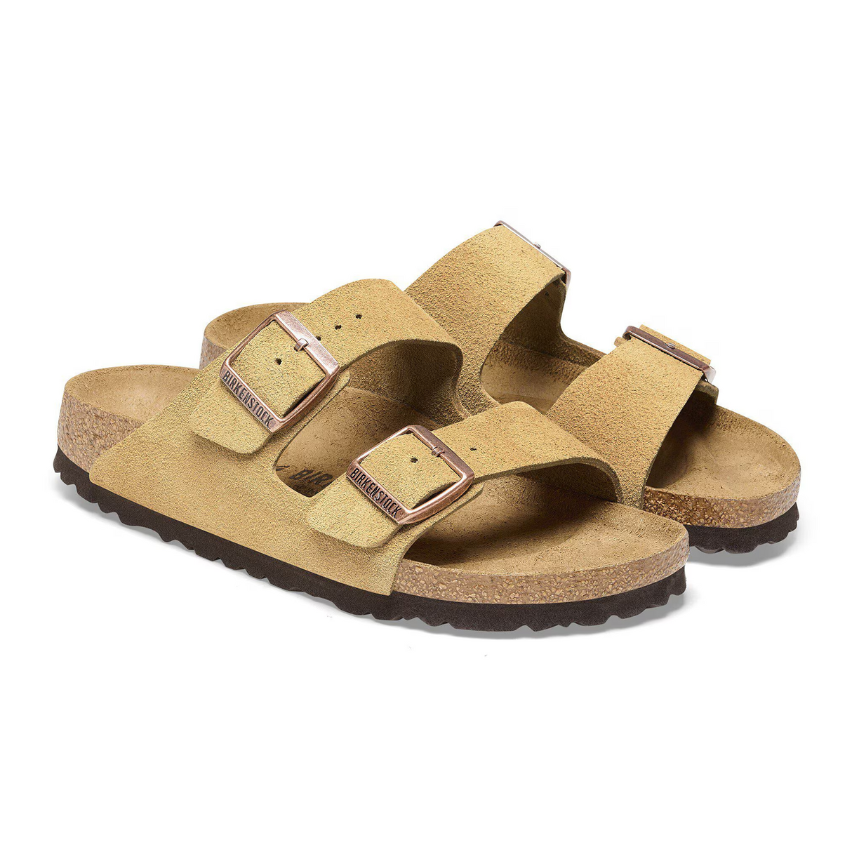 Birkenstock Arizona Narrow Slide Sandal (Women) - Latte Cream Suede Sandal - Slide - The Heel Shoe Fitters
