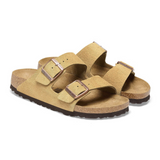 Birkenstock Arizona Narrow Slide Sandal (Women) - Latte Cream Suede Sandal - Slide - The Heel Shoe Fitters