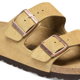 Birkenstock Arizona Narrow Slide Sandal (Women) - Latte Cream Suede Sandal - Slide - The Heel Shoe Fitters