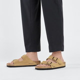 Birkenstock Arizona Narrow Slide Sandal (Women) - Latte Cream Suede Sandal - Slide - The Heel Shoe Fitters