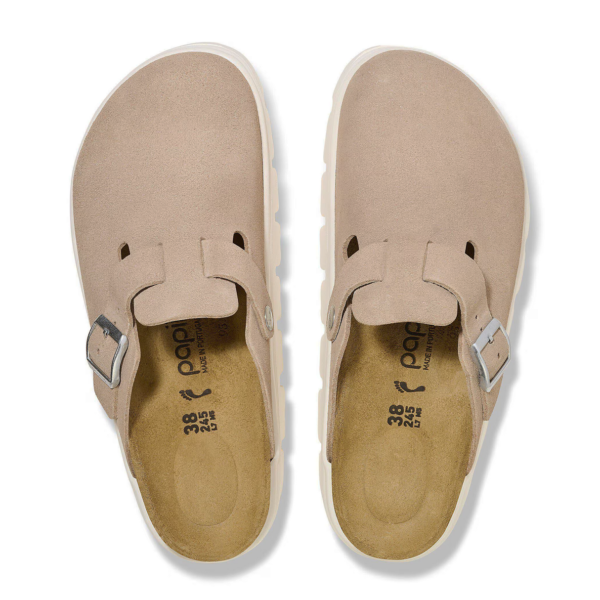 Birkenstock Boston Chunky Narrow Clog (Women) - Warm Sand Suede Dress-Casual - Clogs & Mules - The Heel Shoe Fitters
