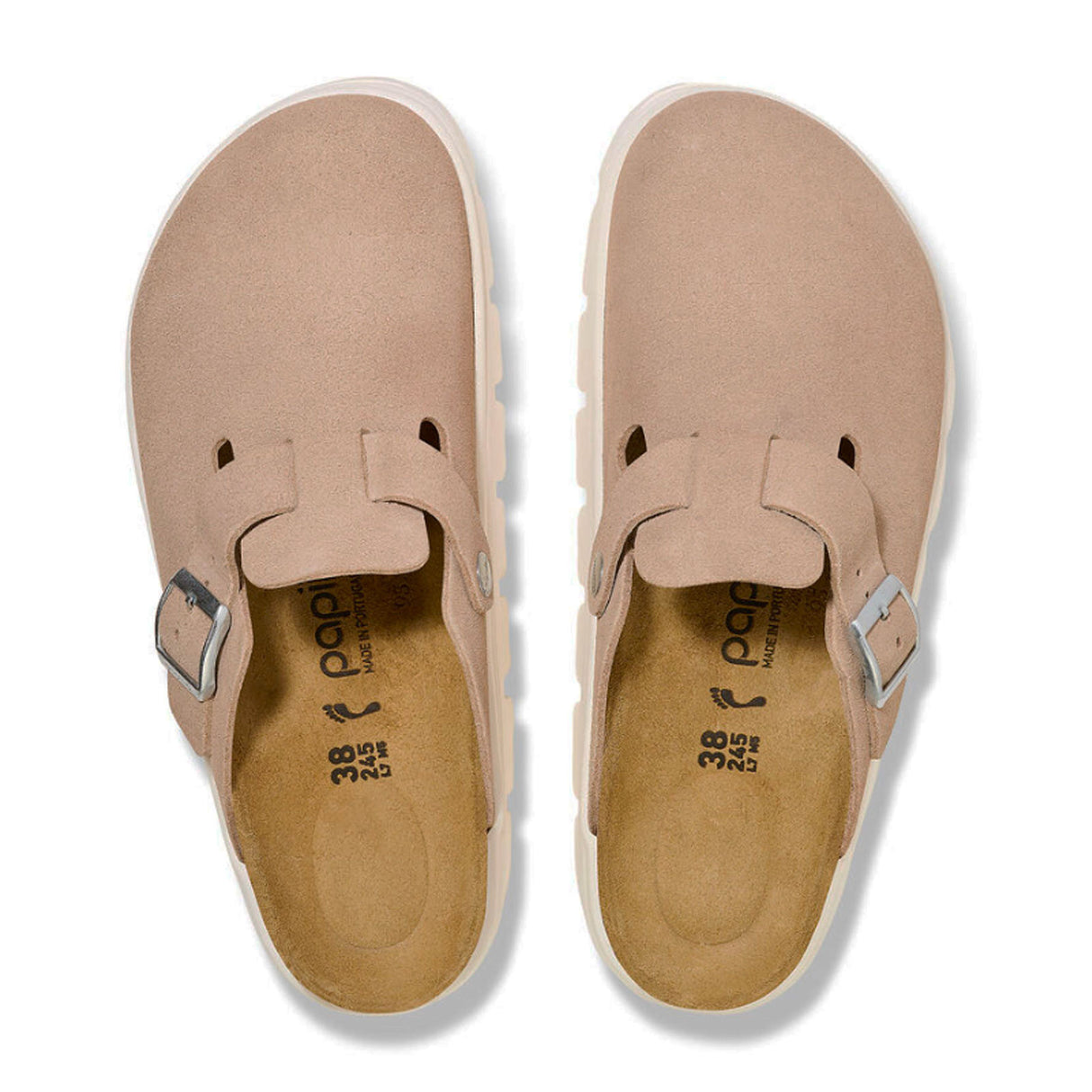 Birkenstock Boston Chunky Narrow Clog (Women) - Warm Sand Suede Dress-Casual - Clogs & Mules - The Heel Shoe Fitters