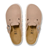 Birkenstock Boston Chunky Clog (Women) - Warm Sand Suede Dress-Casual - Clogs & Mules - The Heel Shoe Fitters