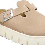 Birkenstock Boston Chunky Narrow Clog (Women) - Warm Sand Suede Dress-Casual - Clogs & Mules - The Heel Shoe Fitters