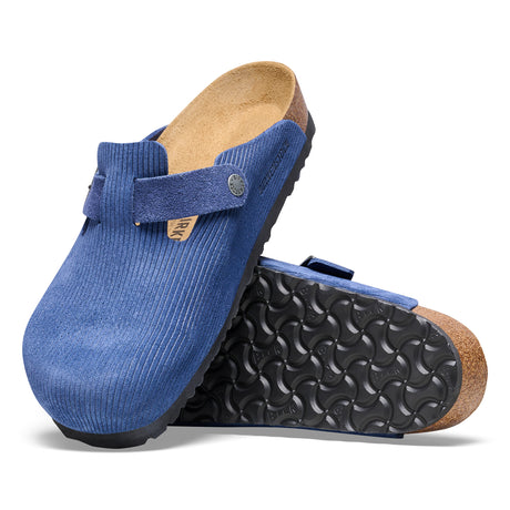 Birkenstock Boston Clog (Women) - Corduroy Indigo Dress-Casual - Clogs & Mules - The Heel Shoe Fitters