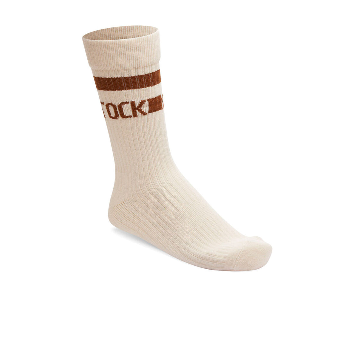 Birkenstock Cotton Stripe Crew Sock (Unisex) - Eggshell Accessories - Socks - Lifestyle - The Heel Shoe Fitters