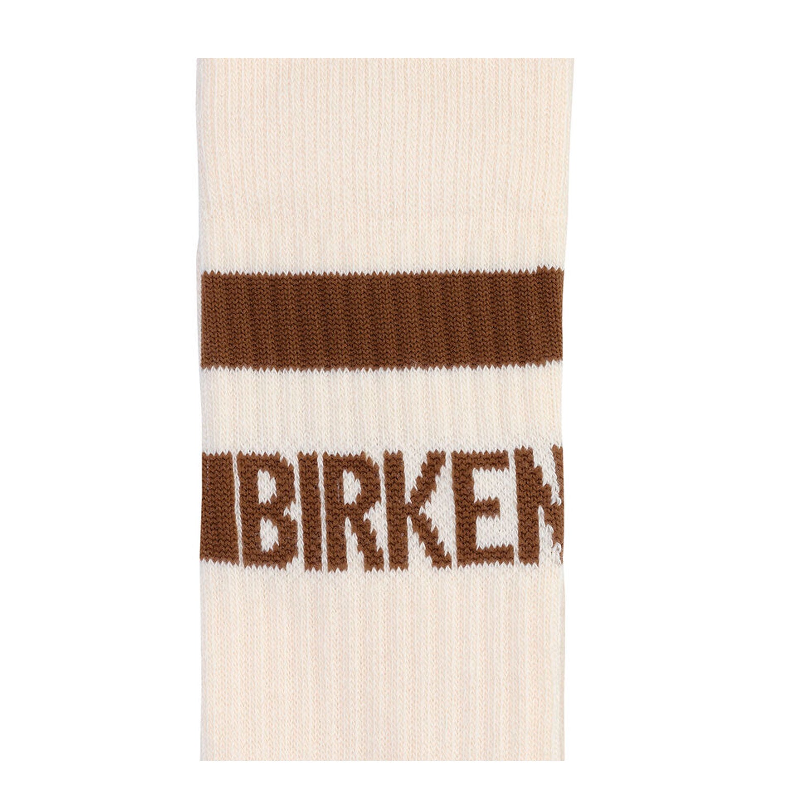 Birkenstock Cotton Crew Stripe Tennis Sock Unisex Eggshell