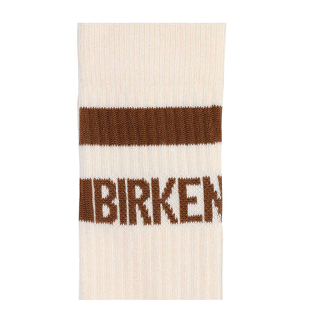 Birkenstock Cotton Crew Stripe Tennis Sock (Unisex) - Eggshell Accessories - Socks - Lifestyle - The Heel Shoe Fitters