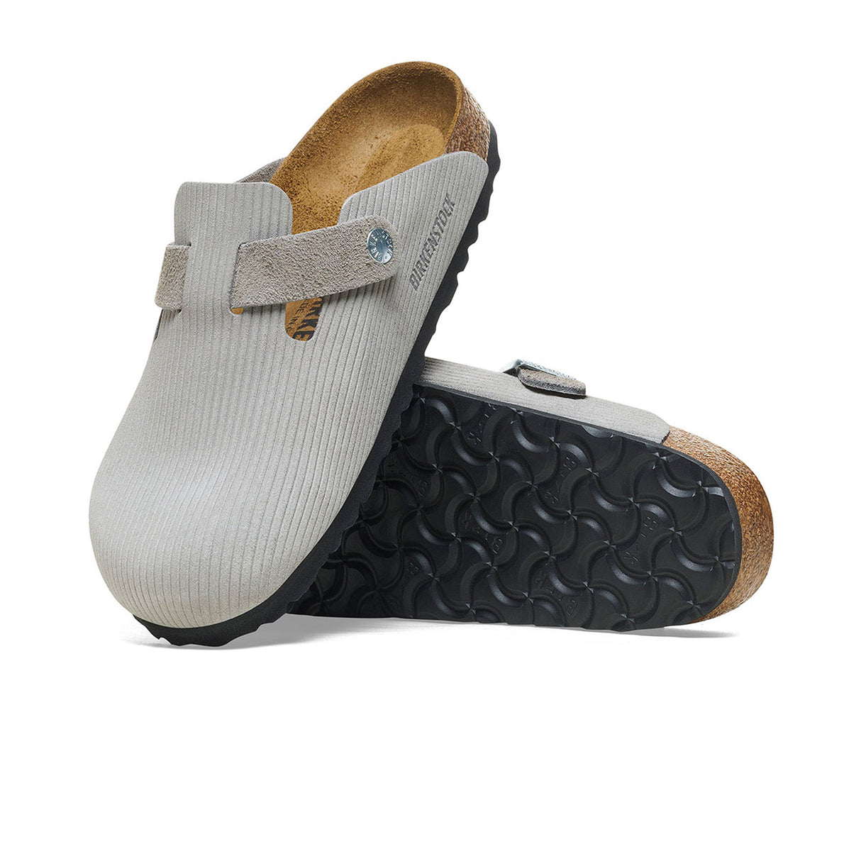 Birkenstock Boston Narrow Clog (Women) - Corduroy Stone Coin Dress-Casual - Clogs & Mules - The Heel Shoe Fitters