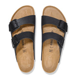 Birkenstock Arizona Sandal (Men) - Saffiano Black Birko-Flor Sandals - Slide - The Heel Shoe Fitters