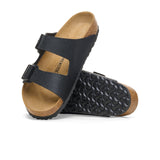 Birkenstock Arizona Sandal (Men) - Saffiano Black Birko-Flor Sandals - Slide - The Heel Shoe Fitters