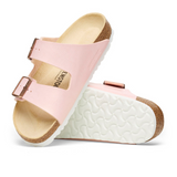 Birkenstock Arizona Slide Sandal (Women) - Embossed Lizard Light Rose Birko-Flor Sandals - Slide - The Heel Shoe Fitters