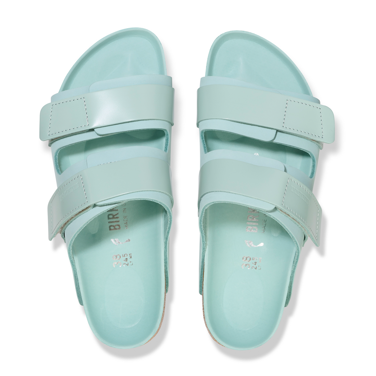 Birkenstock Uji Hex Slide Sandal (Women) - High Shine Surf Green Nubuck Sandals - Slide - The Heel Shoe Fitters