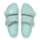 Birkenstock Uji Hex Slide Sandal (Women) - High Shine Surf Green Nubuck Sandals - Slide - The Heel Shoe Fitters