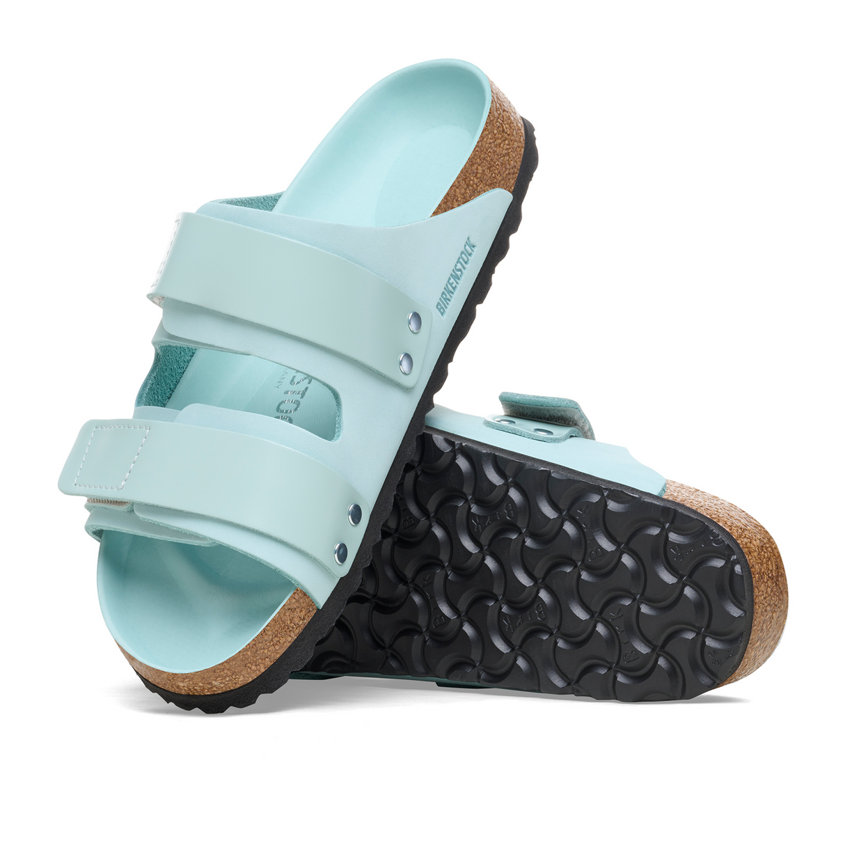 Birkenstock Uji Hex Sandal (Women) - High Shine Surf Green Sandals - Slide - The Heel Shoe Fitters