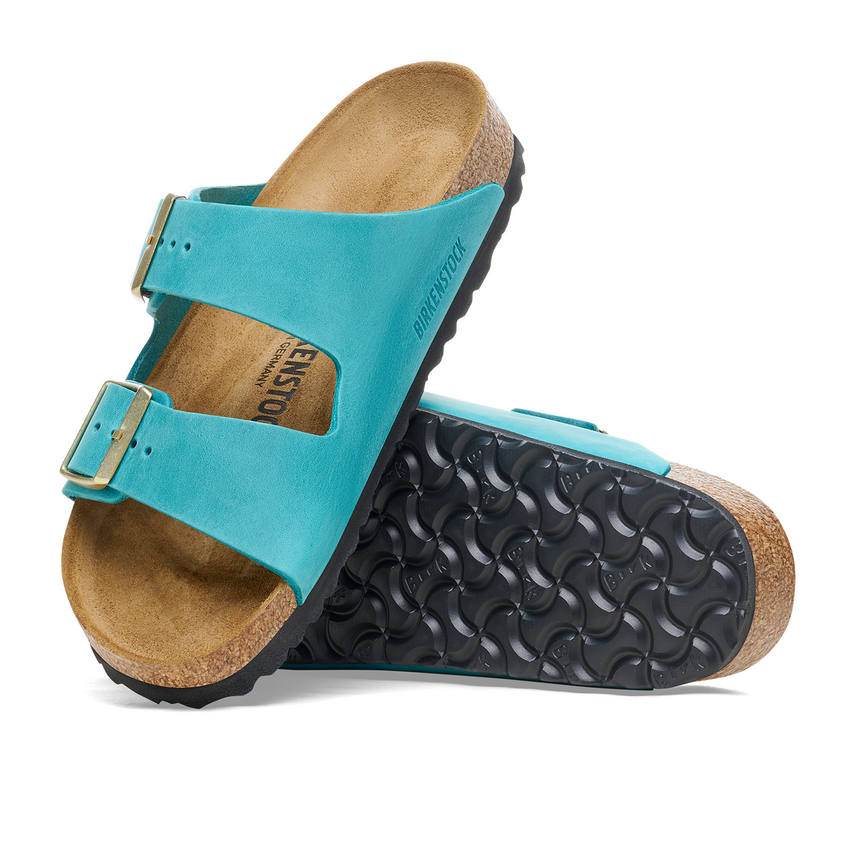 Birkenstock Arizona Slide Sandal (Women) - Biscay Bay Oiled Leather Sandals - Slide - The Heel Shoe Fitters