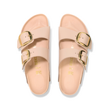 Birkenstock Arizona Big Buckle Narrow Slide Sandal (Women) - High Shine New Beige Leather Sandals - Slide - The Heel Shoe Fitters