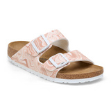 Birkenstock Arizona Narrow Slide Sandal (Women) - Marble New Beige Birko-Flor Sandals - Slide - The Heel Shoe Fitters