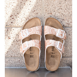 Birkenstock Arizona Grip Birko-Flor Narrow Slide Sandal (Women) - Marble New Beige Sandals - Slide - The Heel Shoe Fitters