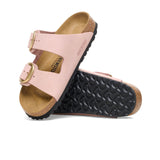 Birkenstock Arizona Big Buckle Narrow Slide Sandal (Women) - Soft Pink Nubuck Sandals - Slide - The Heel Shoe Fitters