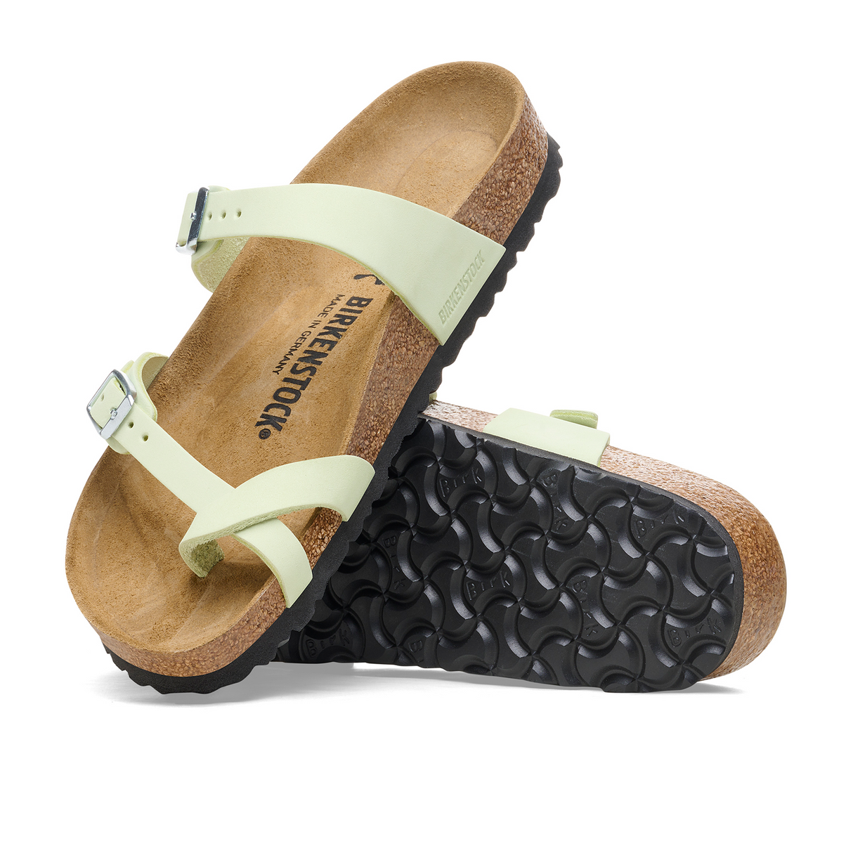 Birkenstock Mayari (Women) - Faded Lime Nubuck Sandals - Thong - The Heel Shoe Fitters