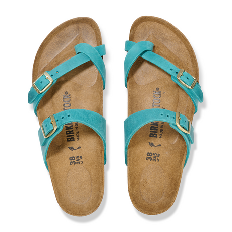 Birkenstock Mayari (Women) - Biscay Bay Oiled Leather Sandals - Thong - The Heel Shoe Fitters