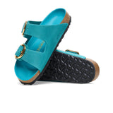 Birkenstock Arizona Big Buckle Slide Sandal (Women) - Biscay Bay Oiled Leather Sandals - Slide - The Heel Shoe Fitters