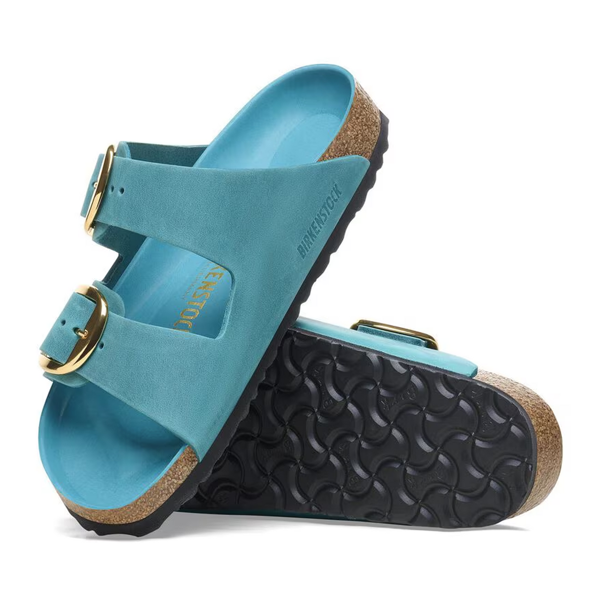 Birkenstock Arizona Big Buckle Slide Sandal (Women) - Biscay Bay Oiled Leather Sandal - Slide - The Heel Shoe Fitters