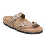 Birkenstock Mayari Vegan Sandal (Women) - Silky Gray Taupe Birki Sandals - Thong - The Heel Shoe Fitters