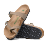 Birkenstock Mayari Vegan Sandal (Women) - Silky Gray Taupe Birki Sandals - Thong - The Heel Shoe Fitters