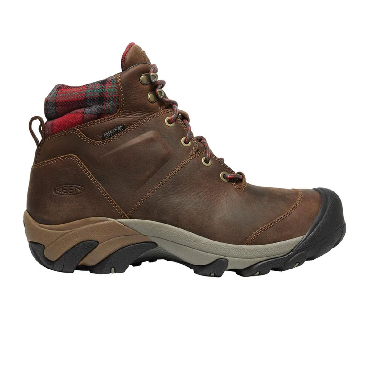 Men\'s Keen Targhee II MID Waterproof Leather Boots Brown Red Plaid NEW 12 $170 Men main image 4