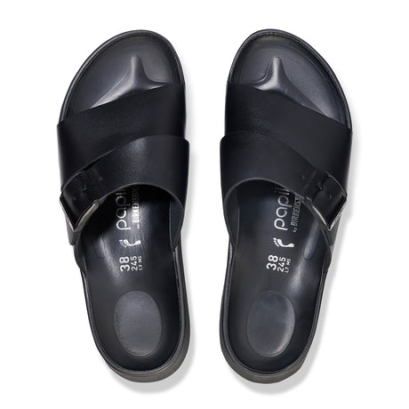 Birkenstock Almina Slide Sandal (Women) - Black Leather Sandal - Slide - The Heel Shoe Fitters