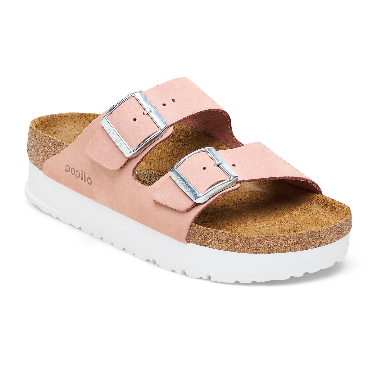 Birkenstock Arizona Chunky Slide Sandal (Women) - Soft Pink Nubuck Sandals - Slide - The Heel Shoe Fitters