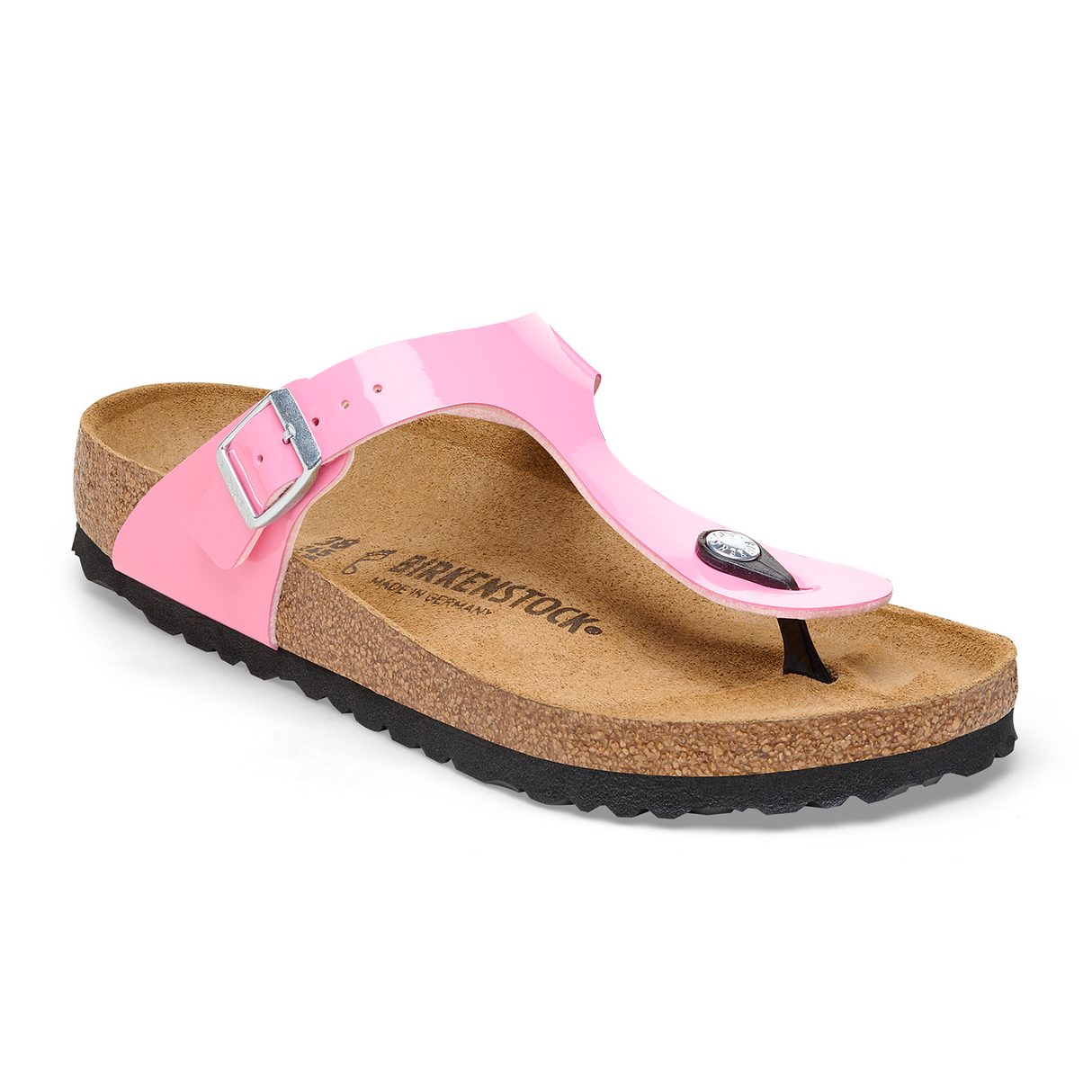 Birkenstock Gizeh Sandal (Women) - Patent Candy Pink Birko-Flor Sandals - Thong - The Heel Shoe Fitters