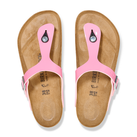 Birkenstock Gizeh Sandal (Women) - Patent Candy Pink Birko-Flor Sandals - Thong - The Heel Shoe Fitters