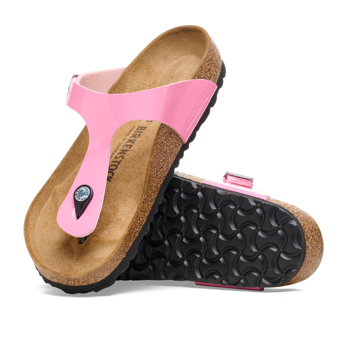 Birkenstock Gizeh Sandal (Women) - Patent Candy Pink Birko-Flor Sandals - Thong - The Heel Shoe Fitters