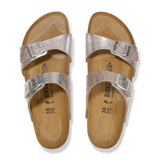 Birkenstock Sydney Slide Sandal (Women) - Washed Taupe/Silver Birki Sandals - Slide - The Heel Shoe Fitters