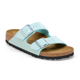 Birkenstock Arizona Slide Sandal (Women) - Patent Surf Green Birko-Flor Sandals - Slide - The Heel Shoe Fitters