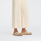 Birkenstock Almina Narrow Slide Sandal (Women) - Sandcastle Nubuck Sandal - Heel/Wedge - The Heel Shoe Fitters