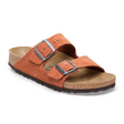 Birkenstock Arizona Narrow Slide Sandal (Women) - Dotted Burnt Orange Suede Sandals - Slide - The Heel Shoe Fitters