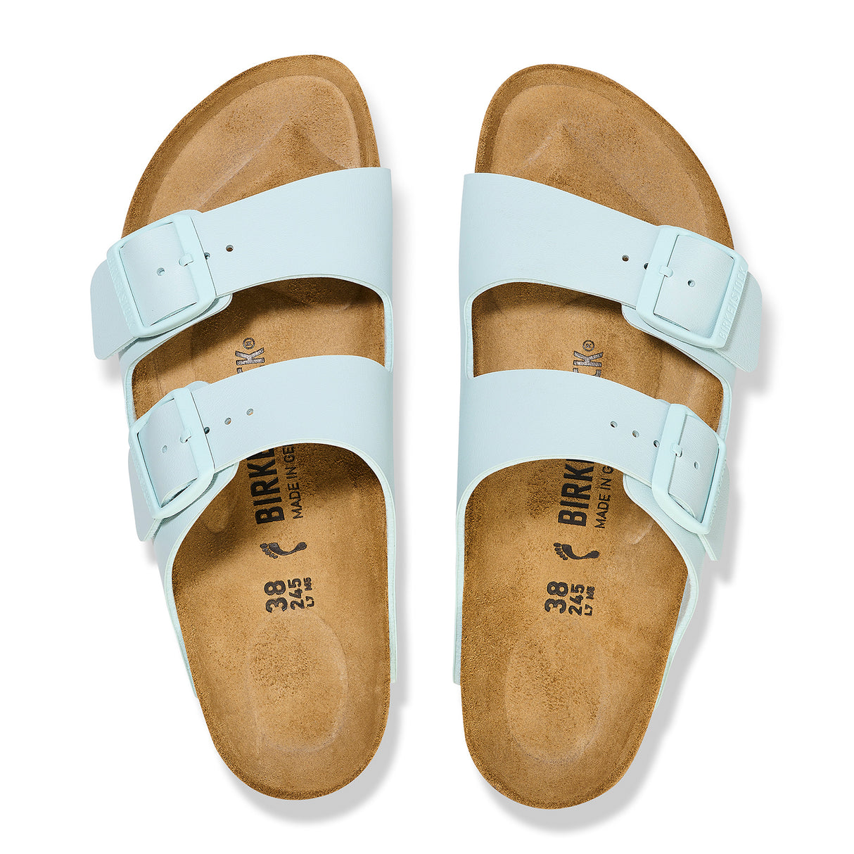 Birkenstock Arizona Narrow Slide Sandal (Women) - Surf Green Birko-Flor Sandals - Slide - The Heel Shoe Fitters