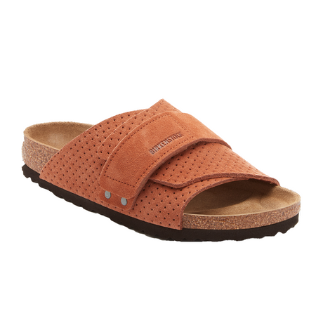 Birkenstock Kyoto (Women) - Dotted Burnt Orange Suede Sandals - Slide - The Heel Shoe Fitters