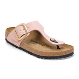 Birkenstock Gizeh Big Buckle Sandal (Women) - Soft Pink Nubuck Sandals - Thong - The Heel Shoe Fitters