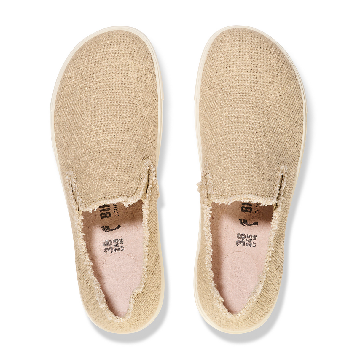 Birkenstock Bend Deconstructed Narrow Slip On Sneaker (Women) - Sandcastle Canvas Athletic - Casual - Slip On - The Heel Shoe Fitters