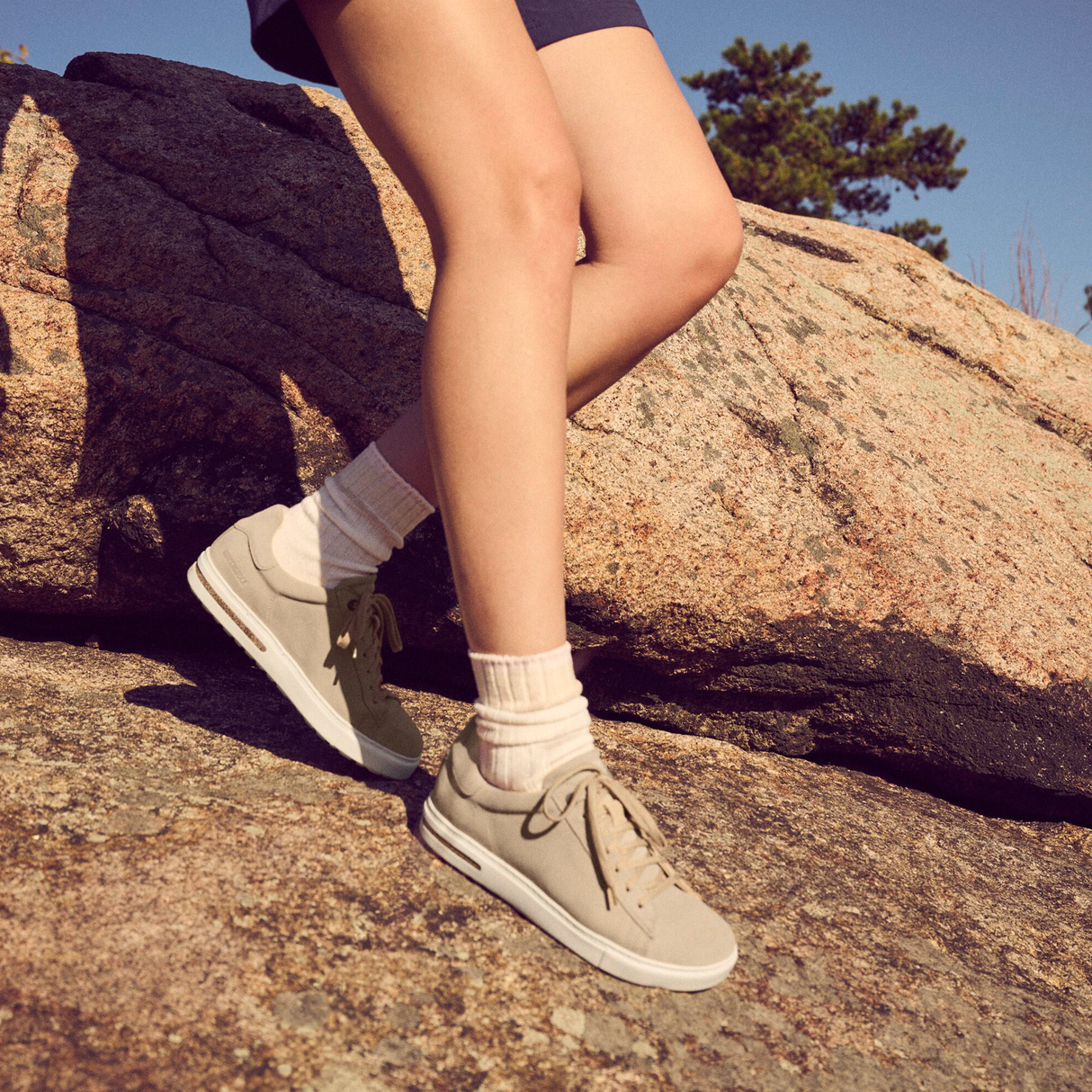 Birkenstock Bend Sneaker (Women) - Sandcastle Suede Athletic - Casual - Lace Up - The Heel Shoe Fitters