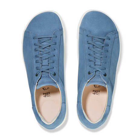 Birkenstock Bend Narrow Sneaker (Women) - Elemental Blue Suede Athletic - Casual - Lace Up - The Heel Shoe Fitters