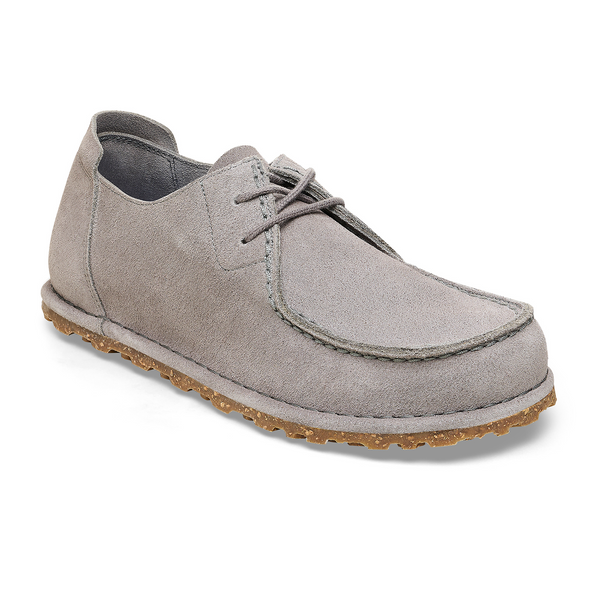 Birkenstock Utti Lace Up (Men) - Whale Gray Suede – The Heel  display picture 3