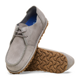 Birkenstock Utti Lace Up (Men) - Whale Gray Suede Dress Casual - Slip On - The Heel Shoe Fitters