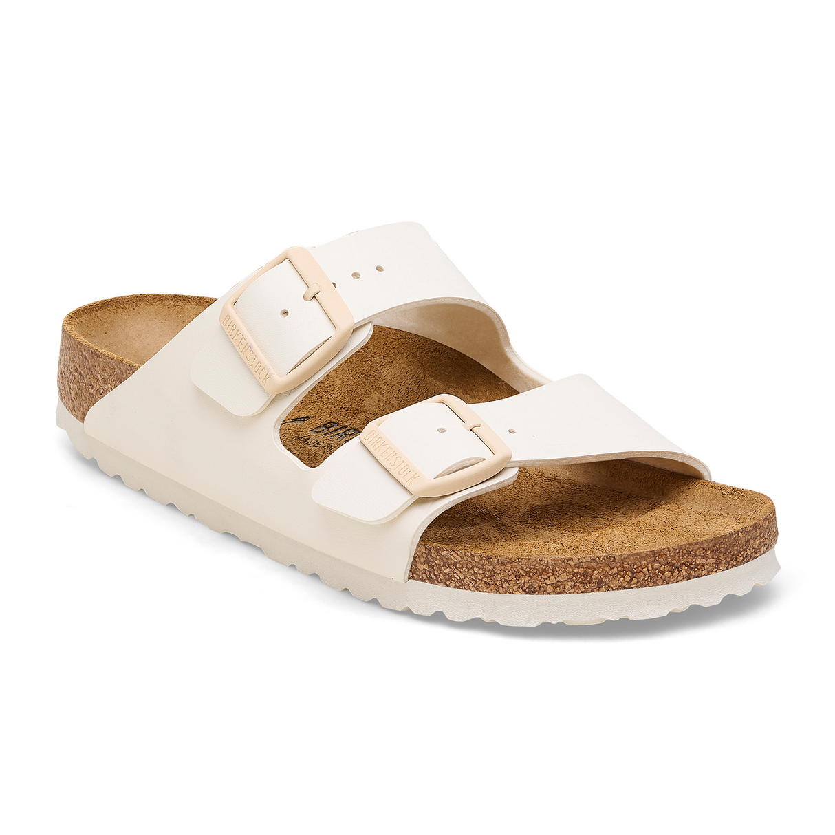 Birkenstock Arizona Narrow Slide Sandal (Women) - Eggshell Birko-Flor Sandals - Slide - The Heel Shoe Fitters