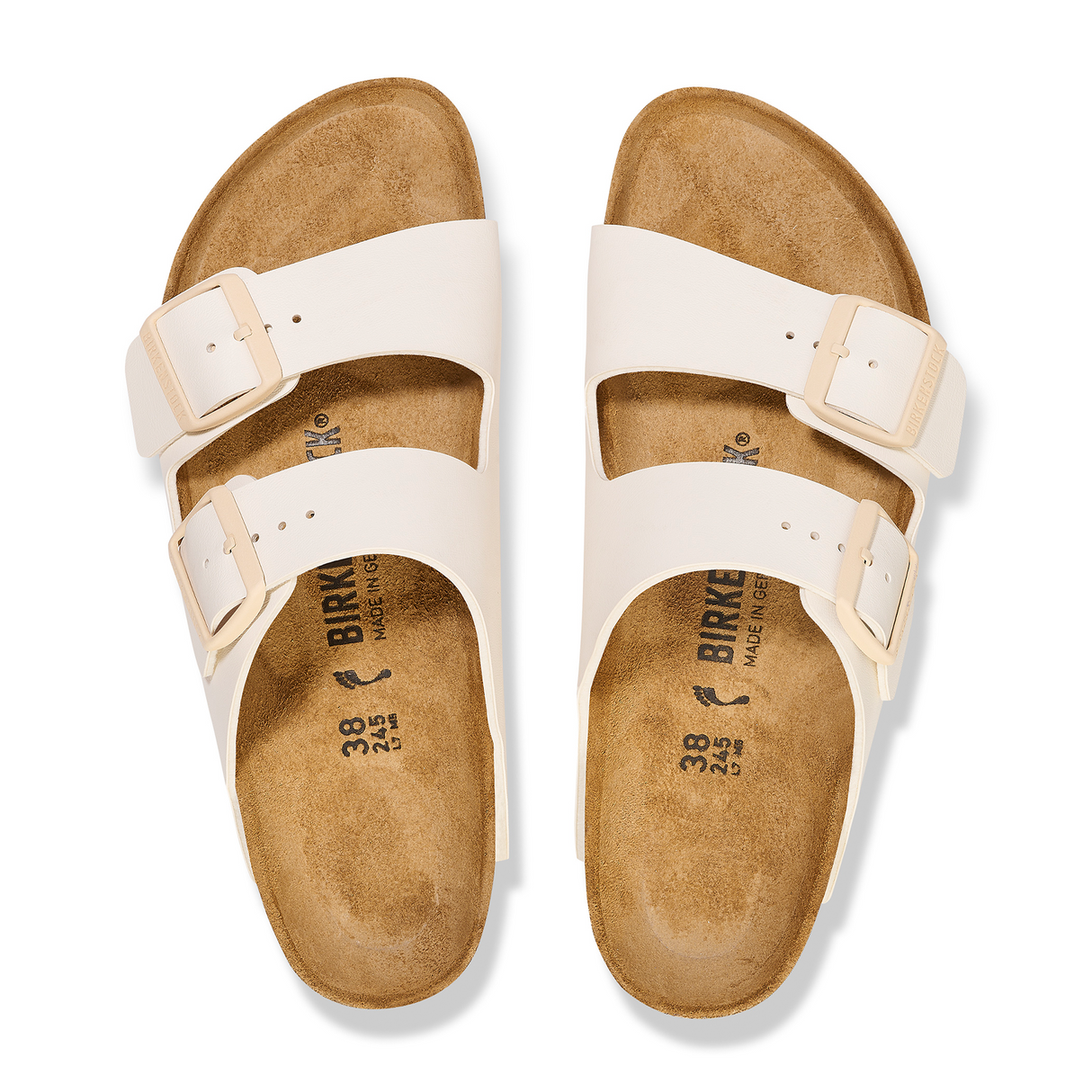 Birkenstock Arizona Narrow Slide Sandal (Women) - Eggshell Birko-Flor Sandals - Slide - The Heel Shoe Fitters